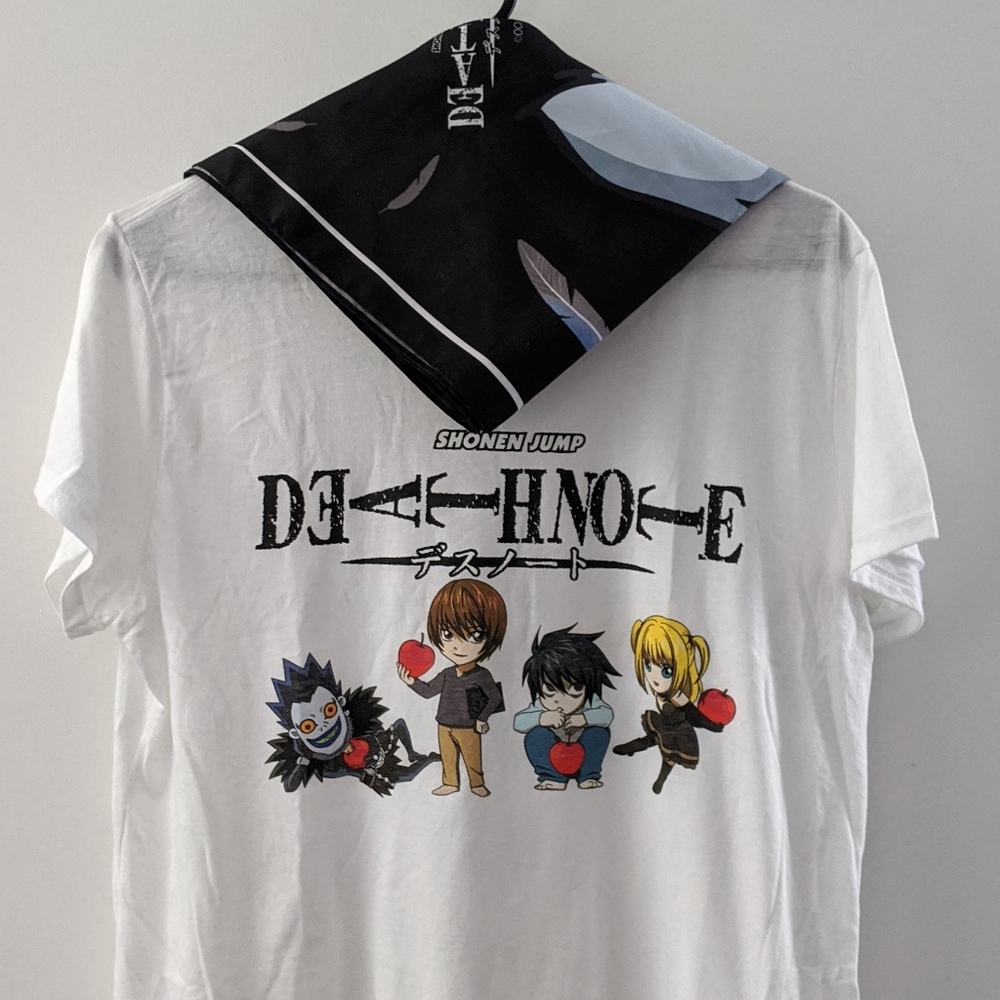 NWOT Anime Death Note Shirt and Ryuk Bandana